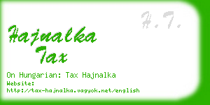 hajnalka tax business card